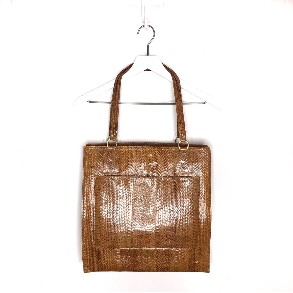 Vintage Artistic Snakeskin Tote Bag
